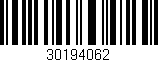 Código de barras (EAN, GTIN, SKU, ISBN): '30194062'