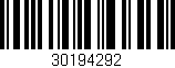 Código de barras (EAN, GTIN, SKU, ISBN): '30194292'