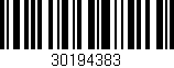 Código de barras (EAN, GTIN, SKU, ISBN): '30194383'