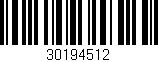 Código de barras (EAN, GTIN, SKU, ISBN): '30194512'