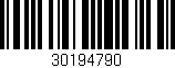 Código de barras (EAN, GTIN, SKU, ISBN): '30194790'