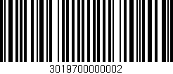 Código de barras (EAN, GTIN, SKU, ISBN): '3019700000002'