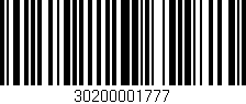 Código de barras (EAN, GTIN, SKU, ISBN): '30200001777'
