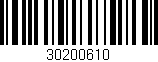 Código de barras (EAN, GTIN, SKU, ISBN): '30200610'