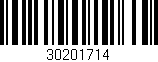 Código de barras (EAN, GTIN, SKU, ISBN): '30201714'