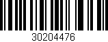 Código de barras (EAN, GTIN, SKU, ISBN): '30204476'