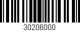 Código de barras (EAN, GTIN, SKU, ISBN): '30206000'
