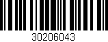 Código de barras (EAN, GTIN, SKU, ISBN): '30206043'