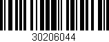 Código de barras (EAN, GTIN, SKU, ISBN): '30206044'