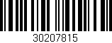 Código de barras (EAN, GTIN, SKU, ISBN): '30207815'