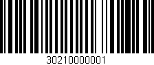 Código de barras (EAN, GTIN, SKU, ISBN): '30210000001'