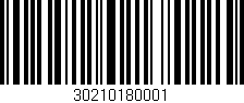 Código de barras (EAN, GTIN, SKU, ISBN): '30210180001'