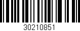 Código de barras (EAN, GTIN, SKU, ISBN): '30210851'