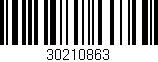 Código de barras (EAN, GTIN, SKU, ISBN): '30210863'