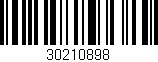 Código de barras (EAN, GTIN, SKU, ISBN): '30210898'