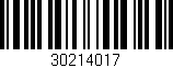 Código de barras (EAN, GTIN, SKU, ISBN): '30214017'