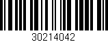 Código de barras (EAN, GTIN, SKU, ISBN): '30214042'