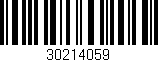 Código de barras (EAN, GTIN, SKU, ISBN): '30214059'