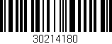 Código de barras (EAN, GTIN, SKU, ISBN): '30214180'