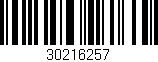 Código de barras (EAN, GTIN, SKU, ISBN): '30216257'