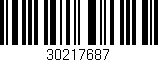 Código de barras (EAN, GTIN, SKU, ISBN): '30217687'