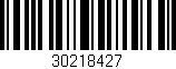 Código de barras (EAN, GTIN, SKU, ISBN): '30218427'