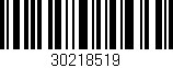 Código de barras (EAN, GTIN, SKU, ISBN): '30218519'