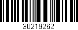 Código de barras (EAN, GTIN, SKU, ISBN): '30219262'
