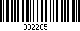 Código de barras (EAN, GTIN, SKU, ISBN): '30220511'