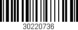 Código de barras (EAN, GTIN, SKU, ISBN): '30220736'