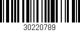 Código de barras (EAN, GTIN, SKU, ISBN): '30220789'
