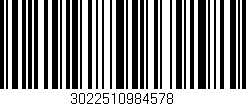 Código de barras (EAN, GTIN, SKU, ISBN): '3022510984578'