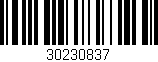 Código de barras (EAN, GTIN, SKU, ISBN): '30230837'