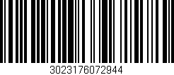 Código de barras (EAN, GTIN, SKU, ISBN): '3023176072944'