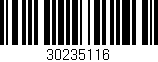 Código de barras (EAN, GTIN, SKU, ISBN): '30235116'