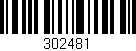 Código de barras (EAN, GTIN, SKU, ISBN): '302481'