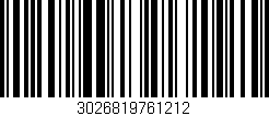 Código de barras (EAN, GTIN, SKU, ISBN): '3026819761212'
