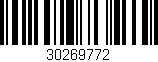 Código de barras (EAN, GTIN, SKU, ISBN): '30269772'