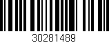 Código de barras (EAN, GTIN, SKU, ISBN): '30281489'