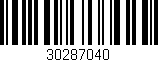 Código de barras (EAN, GTIN, SKU, ISBN): '30287040'
