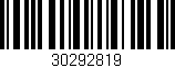 Código de barras (EAN, GTIN, SKU, ISBN): '30292819'