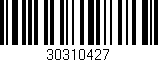 Código de barras (EAN, GTIN, SKU, ISBN): '30310427'