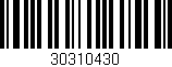 Código de barras (EAN, GTIN, SKU, ISBN): '30310430'