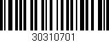 Código de barras (EAN, GTIN, SKU, ISBN): '30310701'