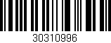 Código de barras (EAN, GTIN, SKU, ISBN): '30310996'