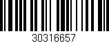 Código de barras (EAN, GTIN, SKU, ISBN): '30316657'