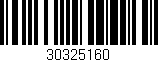 Código de barras (EAN, GTIN, SKU, ISBN): '30325160'