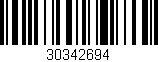 Código de barras (EAN, GTIN, SKU, ISBN): '30342694'