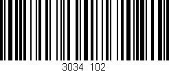 Código de barras (EAN, GTIN, SKU, ISBN): '3034/102'