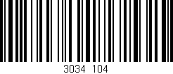Código de barras (EAN, GTIN, SKU, ISBN): '3034/104'